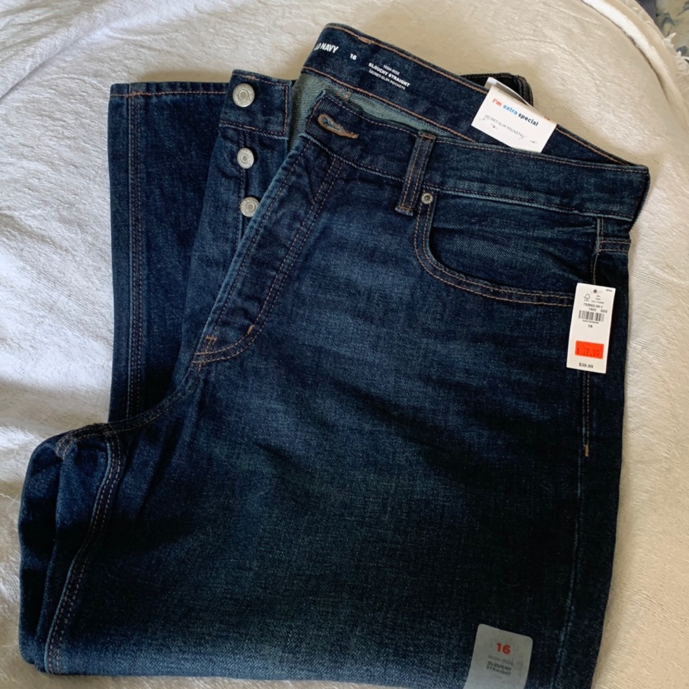 NWT OLD NAVY Slouchy Straight Jeans size 16